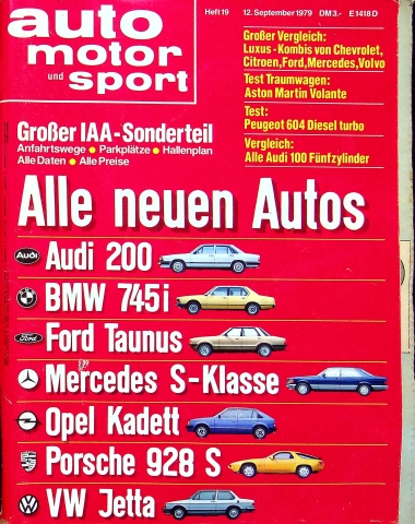 Deckblatt Auto Motor und Sport (19/1979)